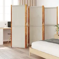 Ankonbej 5-tlg. Paravent Hellgrau 350x180 cm