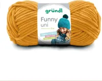 Gründl Chenillegarn Funny uni,100g/120m,Babywolle,100% Polyester,Häkel-und Strickgarn 31 senf