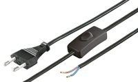 Kabel mit Eurostecker zum Konfektionieren - mit Schalter, 1,5 m, Schwarz