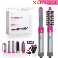 XANAA® 5-in-1 Haarstyler Pro Lockenstab Multistyler, Haartrockner Föhn-Bürste Heißluftbürste Haartrocknerbürste Lockenbürste - 65.000 U/min 1000W