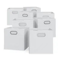 2 Stück Weiß Faltbox 28 x 28 x 28 cm