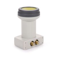 AX Mimic Sun Protect Twin LNB kälte- & hitzebeständig -35°C70°C - LTE-Filter, 2 Teilnehmer, 0.1dB, 2fach, Full HD, 4K UHD, 3D, Kontakte vergoldet, Wetterschutz ausziehbar