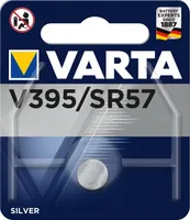 Varta Primary Silver Button V395 / SR 57, Nickel-Oxyhydroxide (NiOx), 1.55 V, 42 mAh, 9.5 mm, 9.5 mm, 2.7 mm
