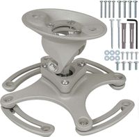 tectake Universal Beamer Deckenhalterung Kugelgelenk - grau