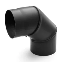 Raik Rauchrohrbogen / Ofenrohr 150mm - 0°-90° schwarz