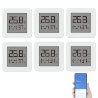 6 Stueck Xiaomi BT Thermometer 2 Drahtloser intelligenter elektrischer digitaler Hygrometer-Feuchtigkeitssensor Arbeiten Sie mit Mijia APP Hygrometer