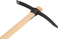 KOTARBAU® Keilhaue 2,5 kg 525 mm mit Holzstiel Spitzhacke Pickel Hacke Pionierhacke Flachhacke zum Auflockern von harten Böden