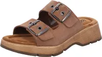 Rohde Damen Leder Pantoletten Clogs Schnalle Licata 6262, Größe:42 EU, Farbe:Beige