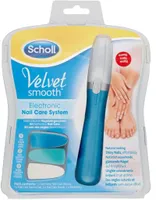 Scholl Velvet elektronický systém starostlivosti o nechty modrý 6 ks