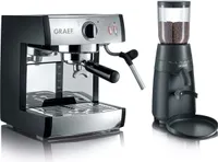 Graef pivalla SET - Espressomaschine - 2,5 l - Gemahlener Kaffee - 1410 W - Schwarz