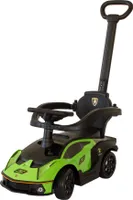 Rutschauto grün, Kinderfahrzeug mit Sicherheitsbügel, Rutscherauto mit Schiebestange