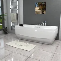 Whirlpool Pool Badewanne Wanne W49-TH-PL-SC 170x80cm mit Farblicht, aktive Schlauch-Reinigung