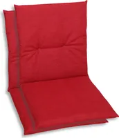 GO-DE Textil, Sesselauflage Niederlehner, 2er Set, Farbe: rot, Maße: 98 cm x 48 cm x 5 cm, Rueckenhoehe: 52 cm