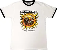 Sublime - Tričko "40Oz To Freedom" pre mužov/dámy Uni RO5797 (XL) (White)