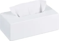 relaxdays bambusový box na kapesníky bílý