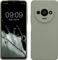 kwmobile Handyhülle kompatibel mit Xiaomi Redmi A3 Hülle - Handy Case aus weichem Silikon in Graugrün
