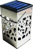 záhradná lampa FerretSolar led 10,6 cm nerezová oceľ strieborná