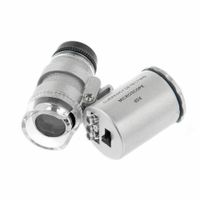 60x LED Lupe Mikroskop Taschenmikroskop Taschenlupe Juwelierlupe UV Schmuck DE 