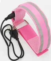 Led Armband Aufladbar Leuchtarmband Reflective Band USB Led Armbänder für Joggen Laufen Sport Rosa
