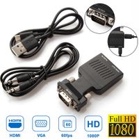 VGA zu HDMI Adapter Full HD 1080P Audio Video Konverter Laptop PC zu TV HDTV AV
