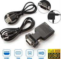 VGA zu HDMI Adapter Full HD 1080P Audio Video Konverter Laptop PC zu TV HDTV AV