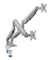 Dual Aluminium Gasdruck Monitor Tischhalterung 2x 32 Zoll Diagonale bis 2x 9kg Gewicht VESA 100 75 Halterungsprofi Office-GS624A