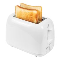 CMYbabee Toaster 2 Scheiben, extra breite Toastschlitze & Brotzentrierung, 6 Bräunungsstufen, Krümelschublade, 650W, Weiß