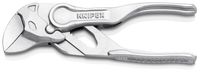 KNIPEX 86 04 100 BK Zangenschlüssel XS Zange und Schraubenschlüssel in einem Werkzeug aufgeprägte, raue Oberfläche verchromt 100 mm