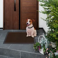 e-floor 3D Türmatte, Schuhmatte 40x60 cm – Rutschfest, wetterfest, sammelt Schmutz effektiv, vielseitig für Innen & Außen, leicht zu reinigen - Gold