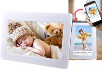 Denver Digitaler Bilderrahmen 25,6cm (10,1 Zoll) Frameo, 8GB Speicher, Touchscreen, Farbe: Weiß