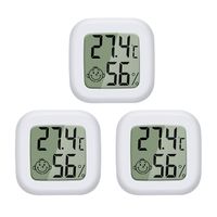 3 Stück Mini LCD Digital Thermometer Hygrometer, Hygrometer Innen für Babyzimmer Wohnzimmer Büro Kühlschrank