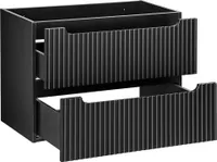 Waschtischunterschrank 80 cm schwarz NEWPORT-56-BLACK