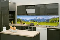 Küchenrückwand Folie Selbstklebend ALPENBLICK 260 x 60 cm - Klebefolie - Dekofolie