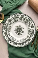 MNZ-Antikgrünes 19 cm großes Kuchenteller-Set aus Premium-Porzellan mit besonderem Design für 6 Personen DB3548