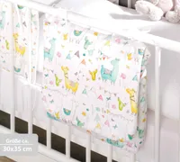 Windeltasche mit Befestigungsbändern für Babybett weiß