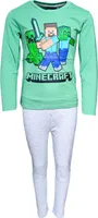 Schlafanzug Minecraft Steve & Creeper Grün 116 cm