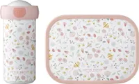 Pausenset Campus (Verschlussbecher + Brotdose) Little Dutch - Flowers & Butterflies