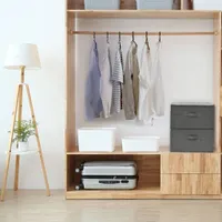 vidaXL Úložné boxy 2 ks látka 43x34x23 cm antracit