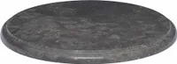 vidaXL Tischplatte Schwarz Ø40x2,5 cm Marmor