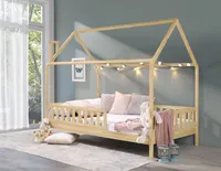 Hausbett »Kinderbett ROSI PLUS 120x200 Kiefer « (Einzelbett inkl/ Matrazen ,  Lattenrost und abnehmbarem Rausfallschutz)
