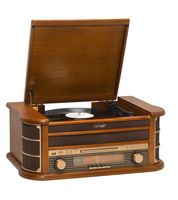 Denver MCR-50 Brown Turntable - Gramofon (AC, 110-230 V, 50/60 Hz, Brown, 8,5 kg, 490 x 210 x 330 mm)