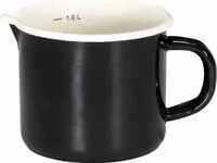 Hrniec na mlieko "Trieste" 12 cm s výlevkou Smaltovaný biely
