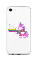 Kryt TopQ iPhone SE 2020 silikón Rainbow Gun 49605