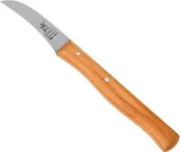 Windmühlenmesser 148-6225010002 Gemüsemesser 60mm Buche langer Griff, geb. Klinge, braun/silber