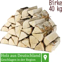 Brennholz Kaminholz Birkenholz Holz 40 kg Birke Für Ofen und Kamin Kaminofen Feuerschale Grill Feuerholz Holzscheite Wood 25 cm Kammergetrocknet Flameup