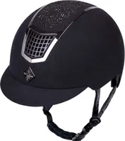 Fairplay Helm FP QUANTINUM Chic schwarz Wildleder mit Strasssteinen, Größe:56-58
