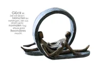 Casablanca Skulptur"Auszeit"Poly,broncefinish graue Base