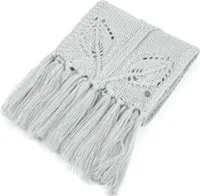 Damen Schal für Winter, Kuschelig, Warm, HEYO Winterschal mit Fransen HSD01 Grau