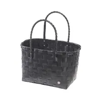 Kobolo bag nákupní taška nákupní košík pletený plastový shopper - NOIR XXL - černá - taška přes rameno taška přes rameno nákupní taška taška doprava