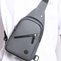 Umhängetasche Brusttasche Herren Umhängetasche Herren Schultertasche Cross Body Sling Bag (Grau)